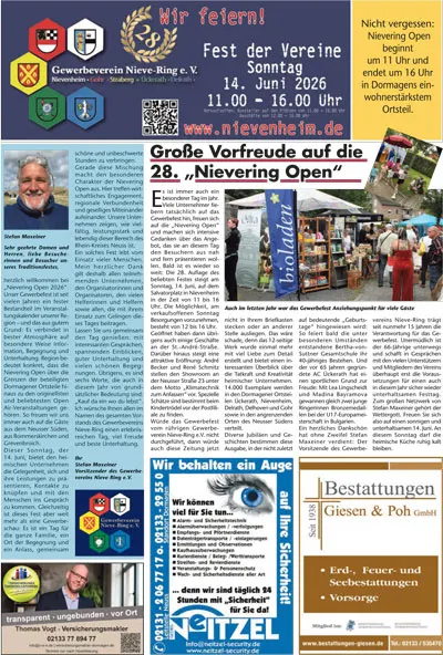 Titelseite der Gewerbefestzeitung 2026 – ePaper öffnen