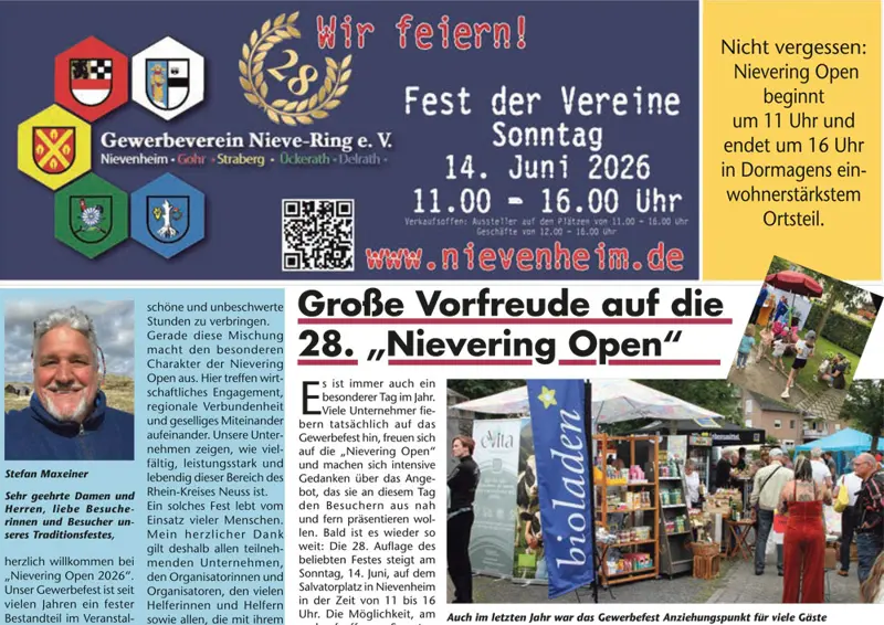 Titelseite der Gewerbefestzeitung 2026 – ePaper öffnen